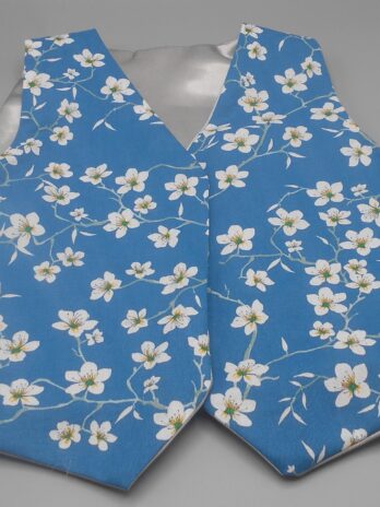 Gilet fleur bleu d'amandier 3 ans