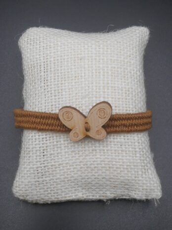 Bracelet papillon bois