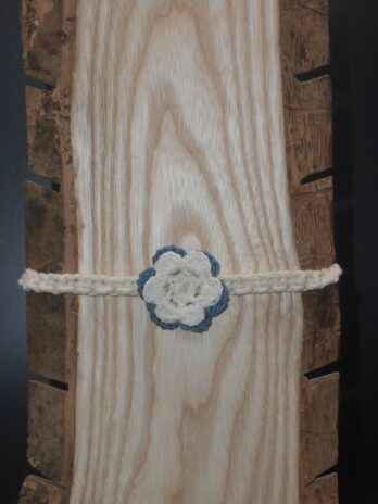 Collier macramé fleur