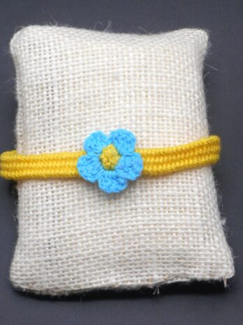 Bracelet fleur bleu
