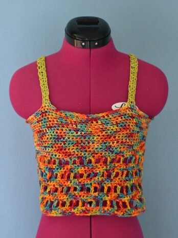 Haut crochet multicolore 14 ans